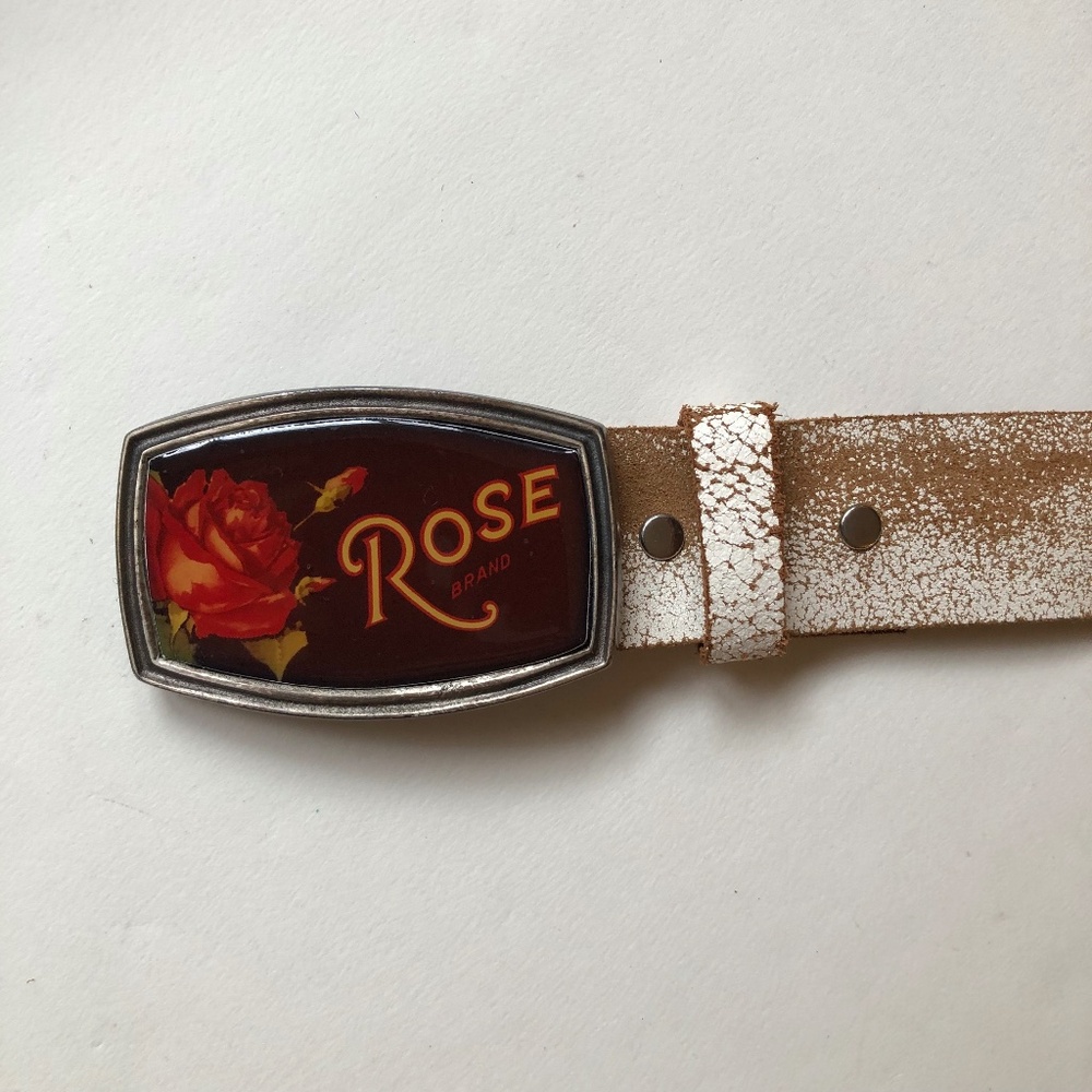 Rose Brand Belt Buckle With Removable Leather Belt